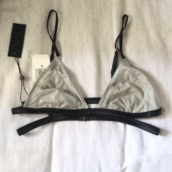 KENDALL + KYLIE | Shine Sheer Triangle Silver Bra - Picture 6 of 10